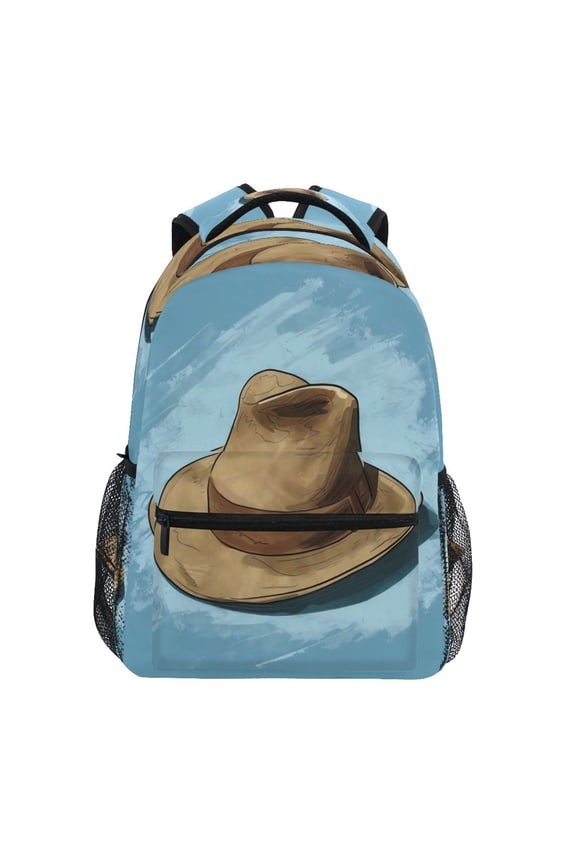 Backpack 16x11.4x6.9 Inches Fashion Backpack Shopping Travel Outing Backpack Cowboy Hat