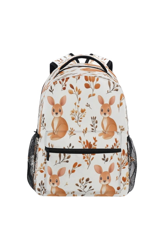 Backpack 16x11.4x6.9 Inches Fashion Backpack Shopping Travel Outing Backpack Cute Cartoon Kangaroo