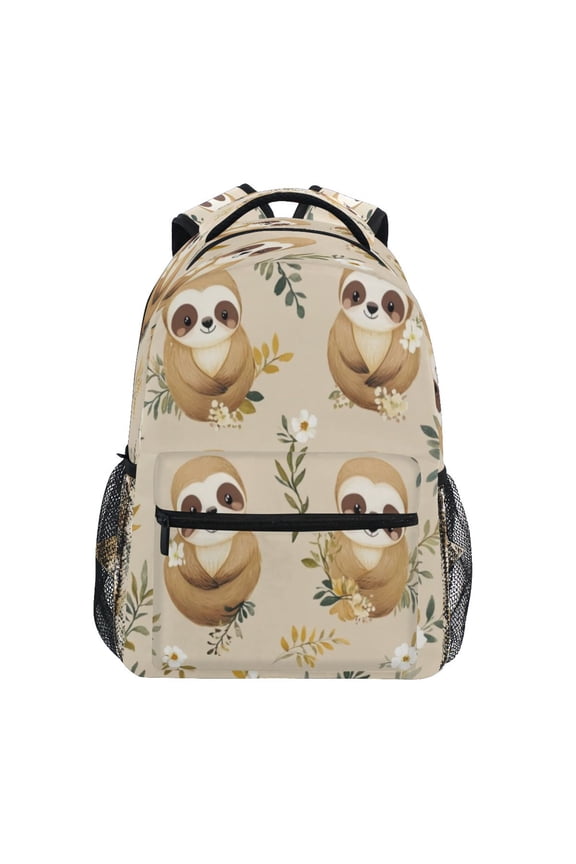 Backpack 16x11.4x6.9 Inches Fashion Backpack Shopping Travel Outing Backpack Cute Cartoon Sloth
