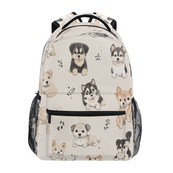 Backpack 16x11.4x6.9 Inches Fashion Backpack Shopping Travel Outing Backpack Cute Fluffy Puppy