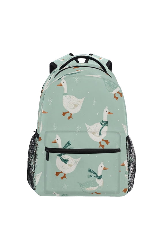 Backpack 16x11.4x6.9 Inches Fashion Backpack Shopping Travel Outing Backpack Cute Little Duck Seamless