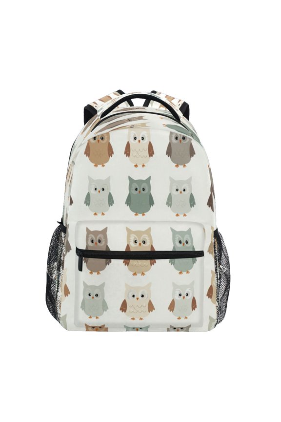 Backpack 16x11.4x6.9 Inches Fashion Backpack Shopping Travel Outing Backpack Cute Owl Repeat Pattern