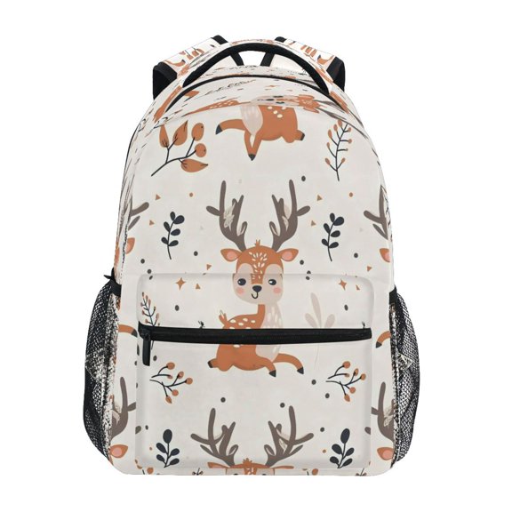 Backpack 16x11.4x6.9 Inches Fashion Backpack Shopping Travel Outing Backpack Cute Yellow Deer