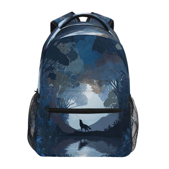 Backpack 16x11.4x6.9 Inches Fashion Backpack Shopping Travel Outing Backpack Flat Vector Animal Silhouette
