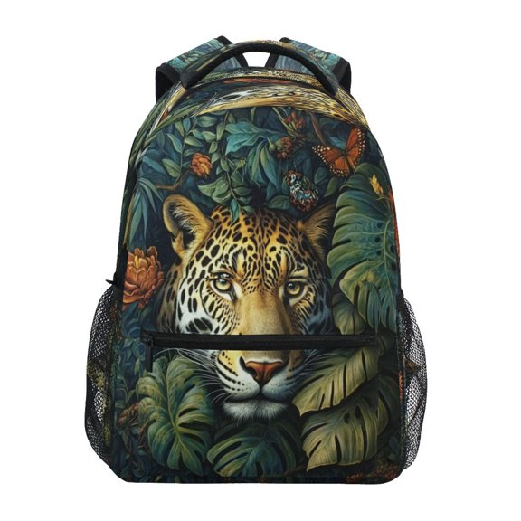 Backpack 16x11.4x6.9 Inches Fashion Backpack Shopping Travel Outing Backpack Forest Fierce Tiger