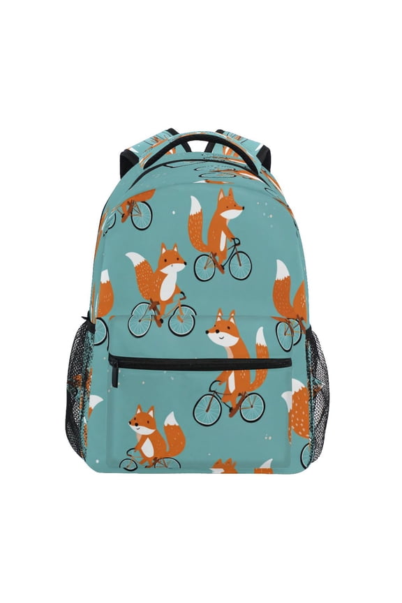 Backpack 16x11.4x6.9 Inches Fashion Backpack Shopping Travel Outing Backpack Fox Bicycle