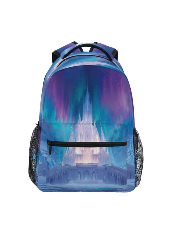 Backpack 16x11.4x6.9 Inches Fashion Backpack Shopping Travel Outing Backpack Frozen Palace Ice Snow