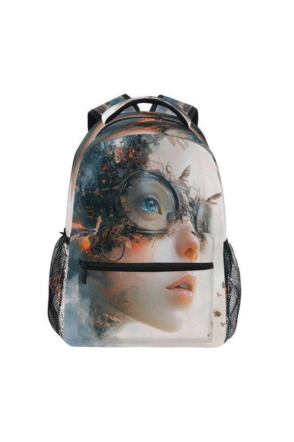 Backpack 16x11.4x6.9 Inches Fashion Backpack Shopping Travel Outing Backpack Future Beauty