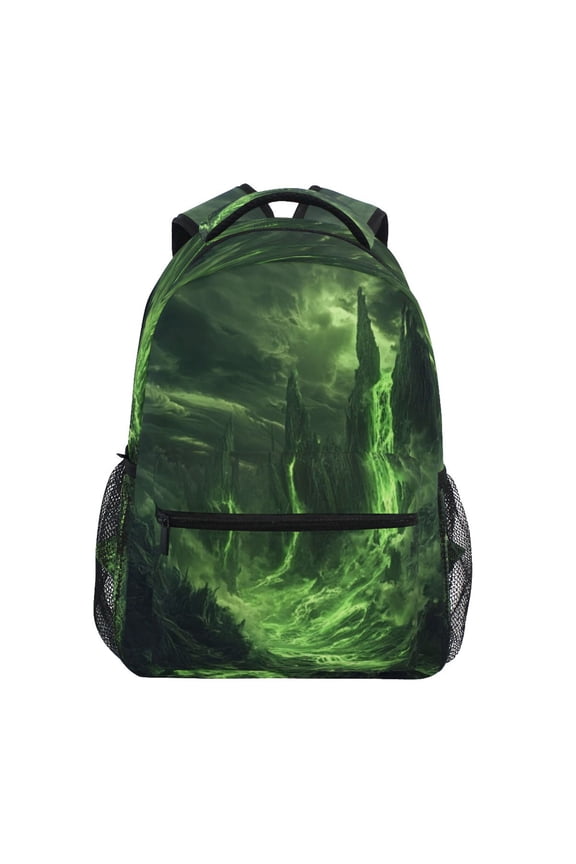 Backpack 16x11.4x6.9 Inches Fashion Backpack Shopping Travel Outing Backpack Green River Picture