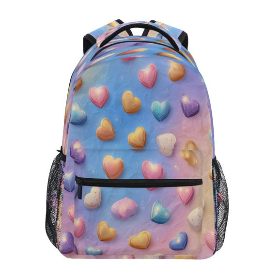 Backpack 16x11.4x6.9 Inches Fashion Backpack Shopping Travel Outing Backpack Heart Candy