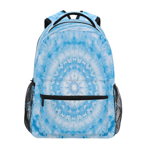 Backpack 16x11.4x6.9 Inches Fashion Backpack Shopping Travel Outing Backpack Light Blue Tie Dye Pattern