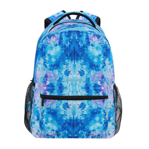 Backpack 16x11.4x6.9 Inches Fashion Backpack Shopping Travel Outing Backpack Light Blue Tie Dye