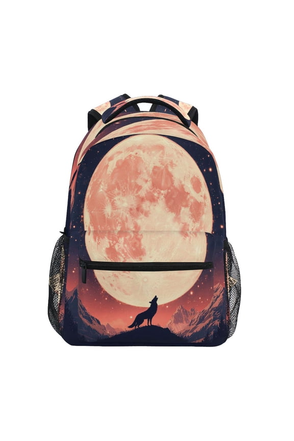 Backpack 16x11.4x6.9 Inches Fashion Backpack Shopping Travel Outing Backpack Lone Wolf