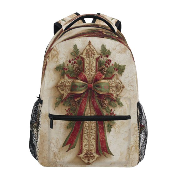 Backpack 16x11.4x6.9 Inches Fashion Backpack Shopping Travel Outing Backpack Lovely Christmas Cross