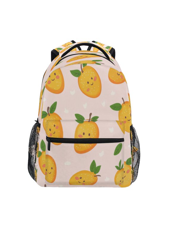 Backpack 16x11.4x6.9 Inches Fashion Backpack Shopping Travel Outing Backpack Lovely Smile Mango Seamless