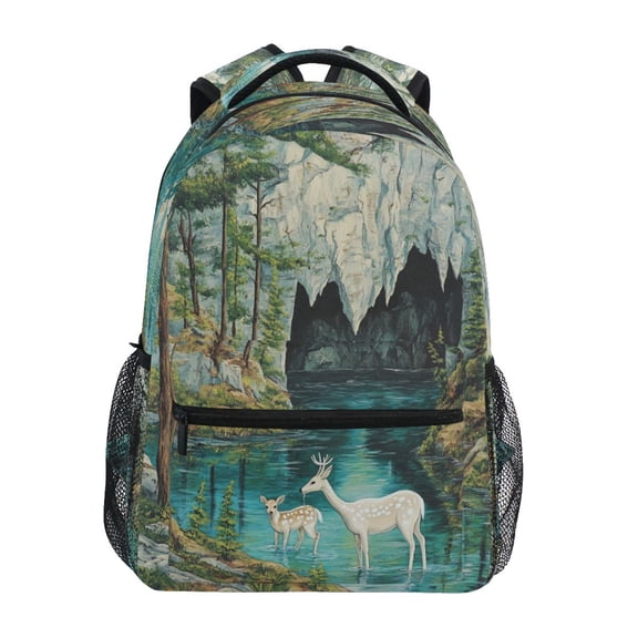 Backpack 16x11.4x6.9 Inches Fashion Backpack Shopping Travel Outing Backpack Mountain Deer