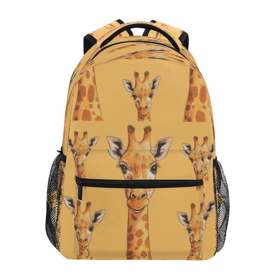 Backpack 16x11.4x6.9 Inches Fashion Backpack Shopping Travel Outing Backpack Orange Cartoon Giraffe