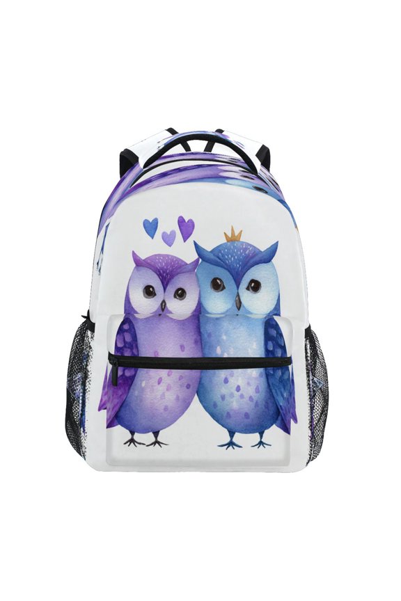 Backpack 16x11.4x6.9 Inches Fashion Backpack Shopping Travel Outing Backpack Owl Couple
