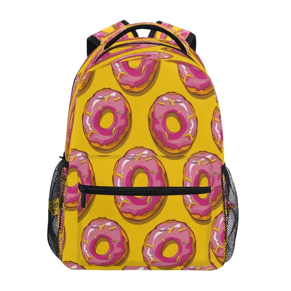 Backpack 16x11.4x6.9 Inches Fashion Backpack Shopping Travel Outing Backpack Pink Donut