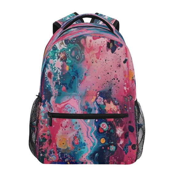 Backpack 16x11.4x6.9 Inches Fashion Backpack Shopping Travel Outing Backpack Pink Spray Painting