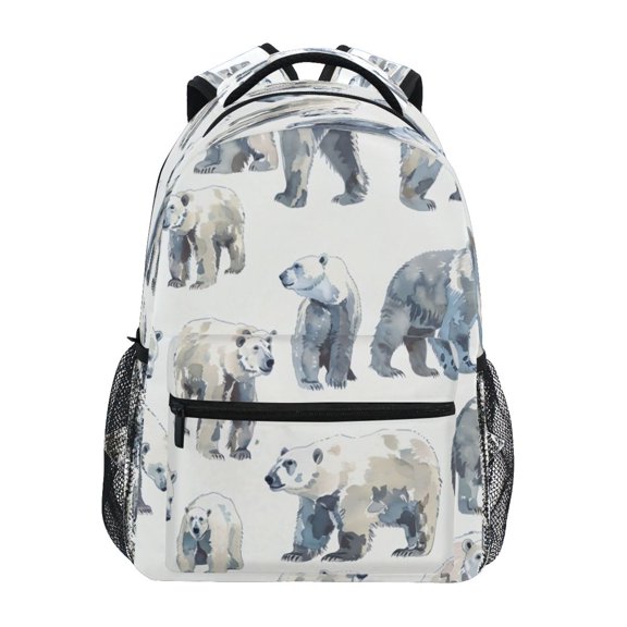 Backpack 16x11.4x6.9 Inches Fashion Backpack Shopping Travel Outing Backpack Polar Bear
