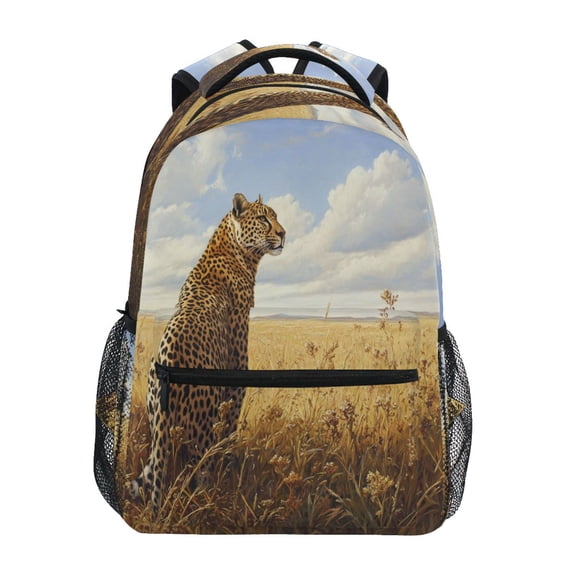 Backpack 16x11.4x6.9 Inches Fashion Backpack Shopping Travel Outing Backpack Prairie Jaguar