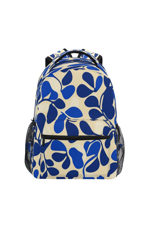 Backpack 16x11.4x6.9 Inches Fashion Backpack Shopping Travel Outing Backpack Pretty Blue Pattern
