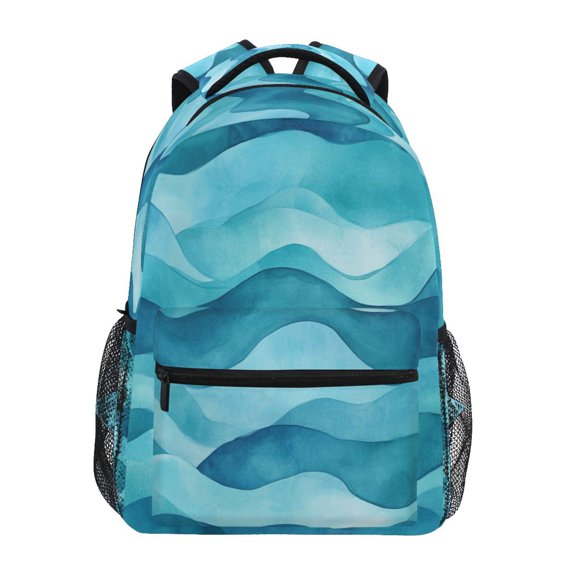 Backpack 16x11.4x6.9 Inches Fashion Backpack Shopping Travel Outing Backpack Pretty Green Sea