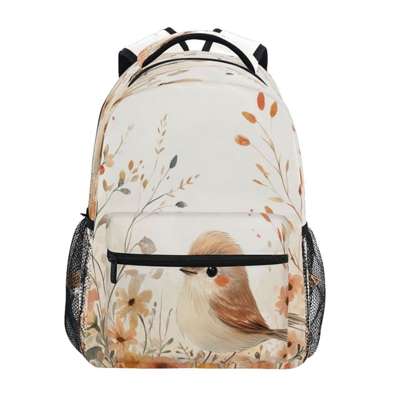 Backpack 16x11.4x6.9 Inches Fashion Backpack Shopping Travel Outing Backpack Pretty Orange Bird