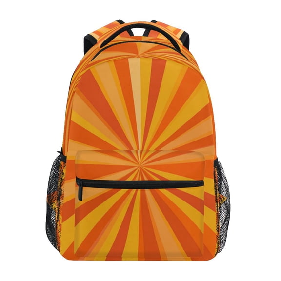 Backpack 16x11.4x6.9 Inches Fashion Backpack Shopping Travel Outing Backpack Pretty Orange Stripes