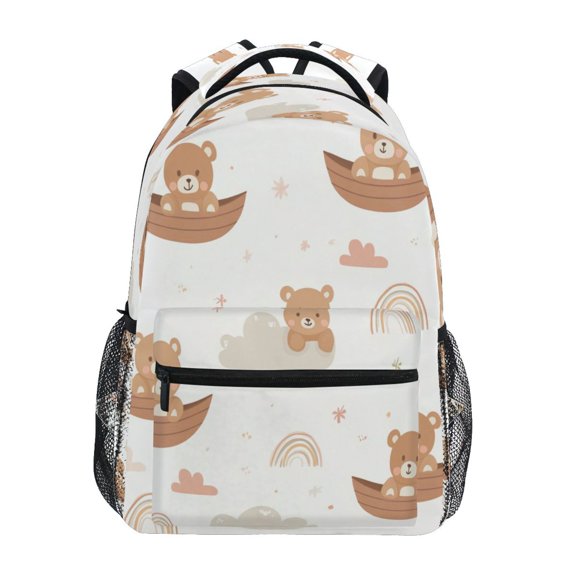 Backpack 16x11.4x6.9 Inches Fashion Backpack Shopping Travel Outing Backpack Rainbow Bear
