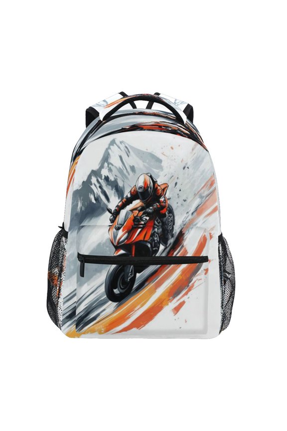 Backpack 16x11.4x6.9 Inches Fashion Backpack Shopping Travel Outing Backpack Red Rider