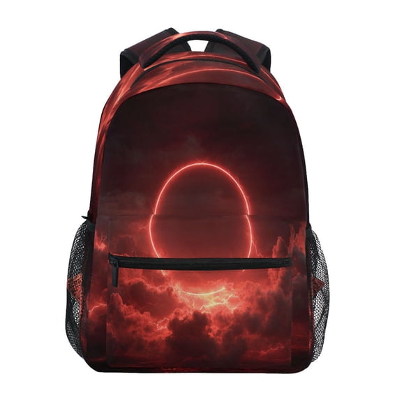 Backpack 16x11.4x6.9 Inches Fashion Backpack Shopping Travel Outing Backpack Red Sun