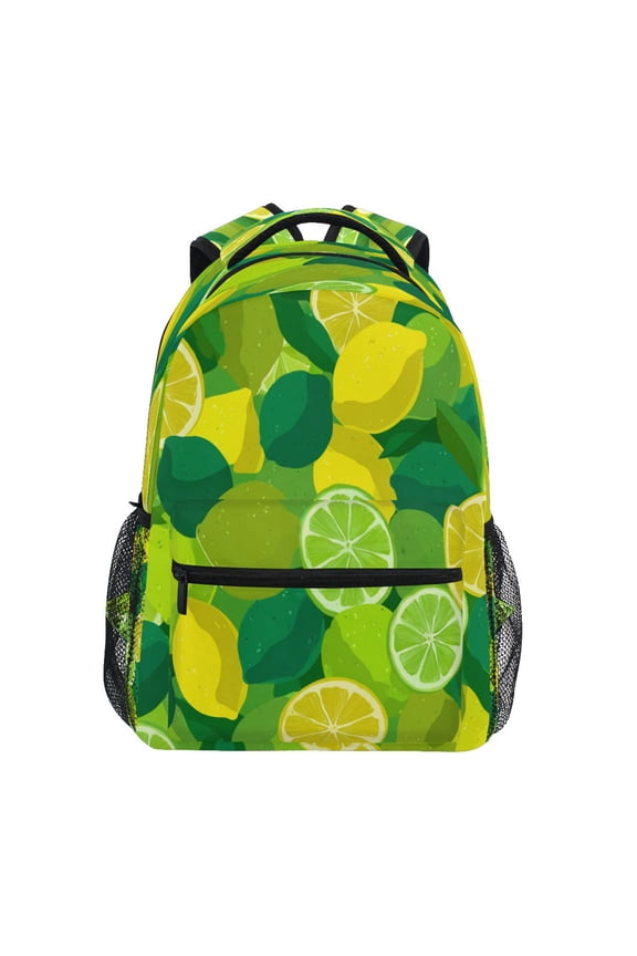 Backpack 16x11.4x6.9 Inches Fashion Backpack Shopping Travel Outing Backpack Seamless Lemon