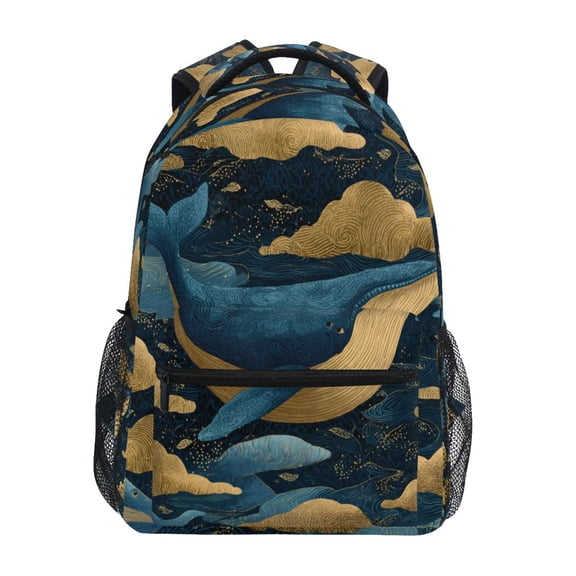 Backpack 16x11.4x6.9 Inches Fashion Backpack Shopping Travel Outing Backpack Sky Whale Cartoon