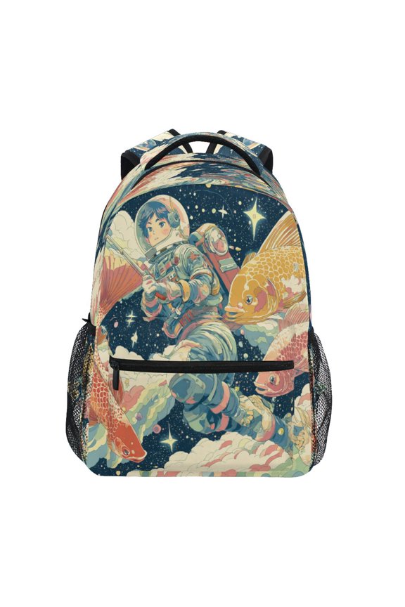 Backpack 16x11.4x6.9 Inches Fashion Backpack Shopping Travel Outing Backpack Space Suit Anime