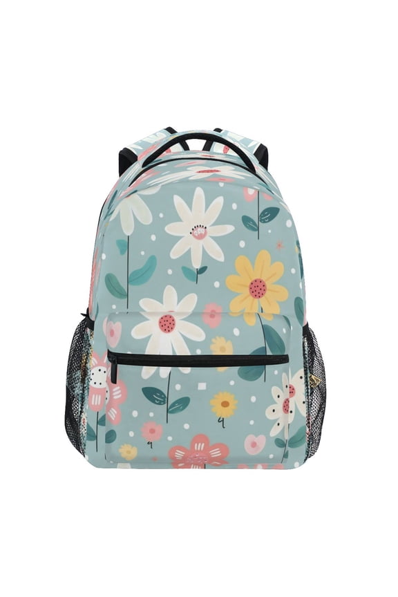 Backpack 16x11.4x6.9 Inches Fashion Backpack Shopping Travel Outing Backpack Stick Figure Flower