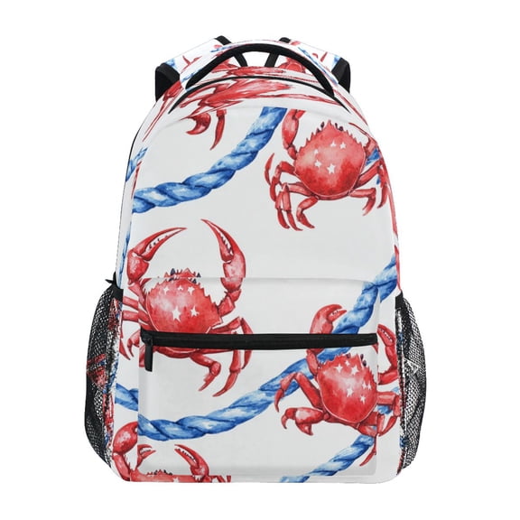 Backpack 16x11.4x6.9 Inches Fashion Backpack Shopping Travel Outing Backpack Super Beautiful Crab