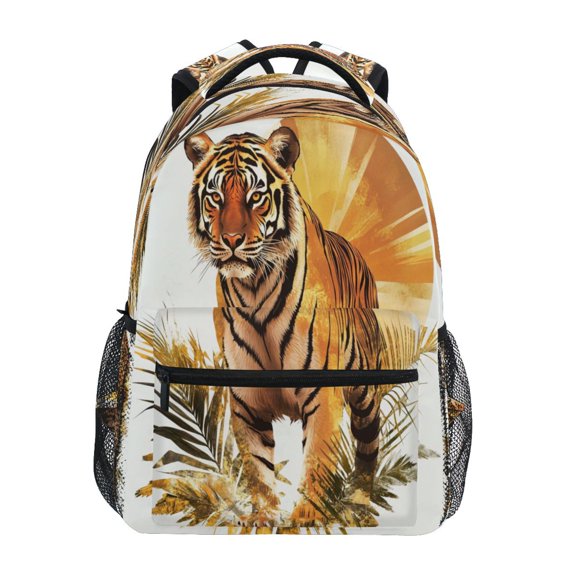 Backpack 16x11.4x6.9 Inches Fashion Backpack Shopping Travel Outing Backpack Super Beautiful Tiger