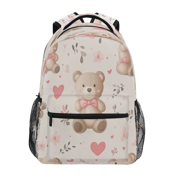 Backpack 16x11.4x6.9 Inches Fashion Backpack Shopping Travel Outing Backpack Super Cute Brown Bear