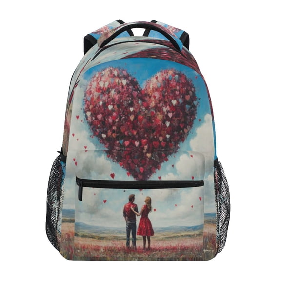Backpack 16x11.4x6.9 Inches Fashion Backpack Shopping Travel Outing Backpack Valentine's Day Couple