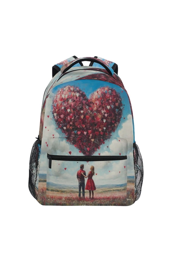 Backpack 16x11.4x6.9 Inches Fashion Backpack Shopping Travel Outing Backpack Valentine's Day Couple