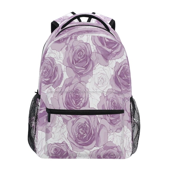 Backpack 16x11.4x6.9 Inches Fashion Backpack Shopping Travel Outing Backpack Vector Illustration Rose