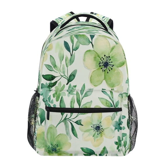 Backpack 16x11.4x6.9 Inches Fashion Backpack Shopping Travel Outing Backpack Vibrant Turquoise Flowers