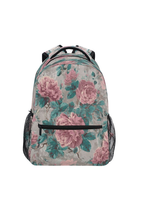 Backpack 16x11.4x6.9 Inches Fashion Backpack Shopping Travel Outing Backpack Vintage Retro Rose Picture