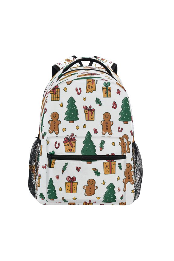 Backpack 16x11.4x6.9 Inches Fashion Backpack Shopping Travel Outing Backpack Warm Christmas Pattern
