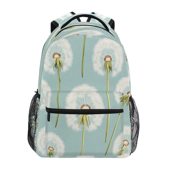 Backpack 16x11.4x6.9 Inches Fashion Backpack Shopping Travel Outing Backpack White Cartoon Dandelion
