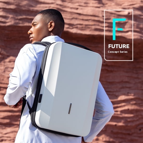 Backpack 173-inch Anti-theft Computer Bag Leisure,Silver White