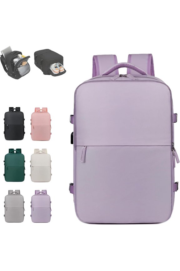 Backpack, 25L Backpack, Waterproof Expandable with shoe compartment