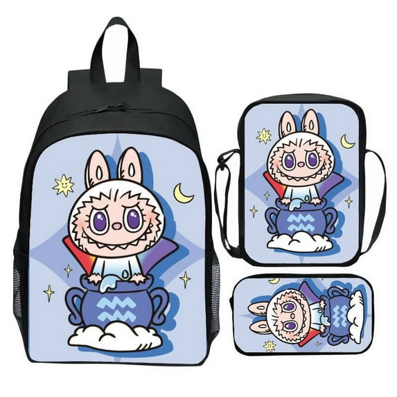 Backpack 3-IN-1 Cartoon Backpack with Lunch Bag And Pencil case - 16″ Large Capacity